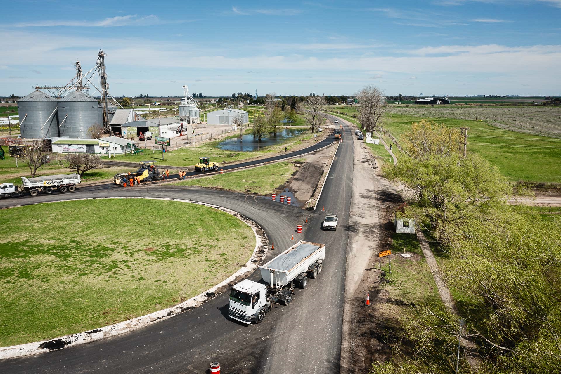 Importante avance en la obra de la rotonda en el acceso a Seguí