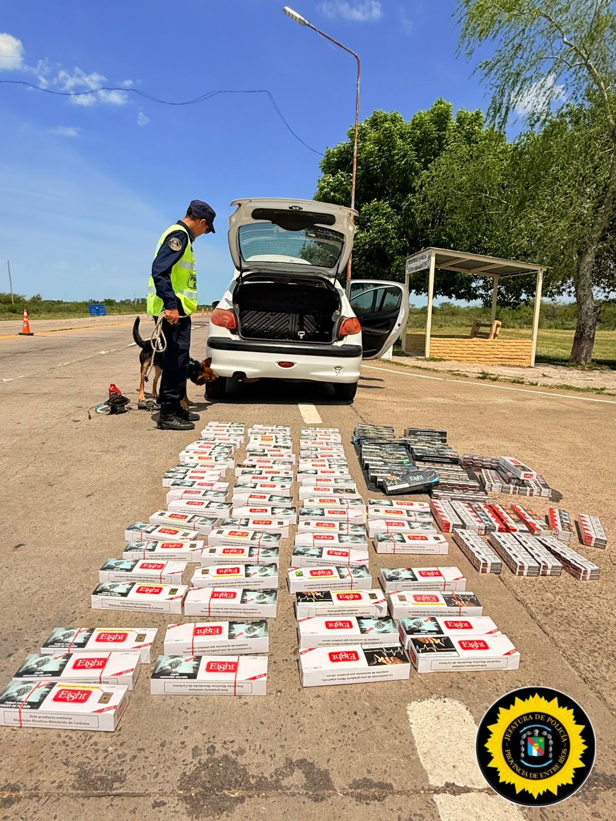 A concordiense le secuestraron importante cantidad de paquetes de cigarrillos de origen extranjero