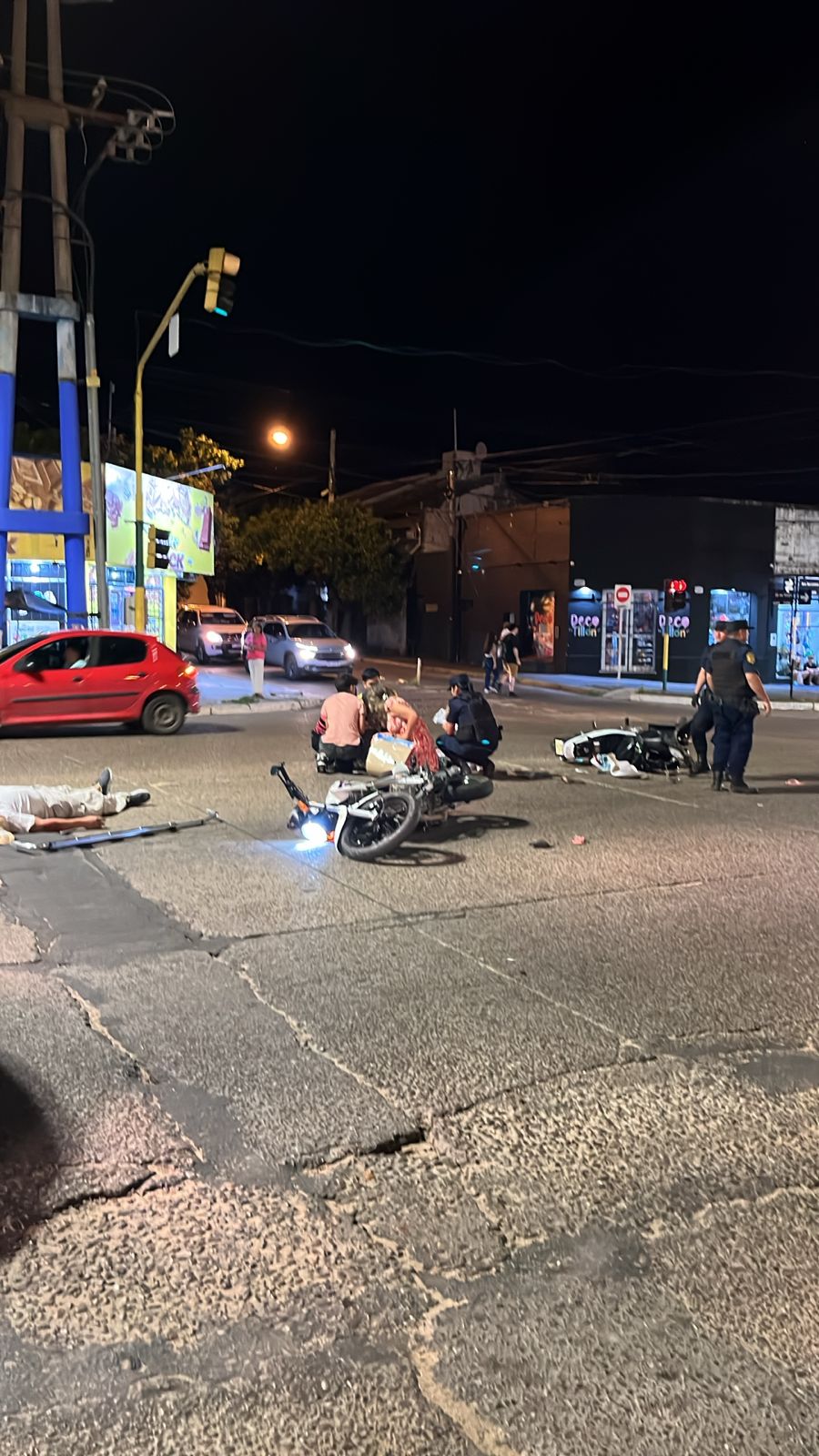 Grave accidente entre dos motocicletas