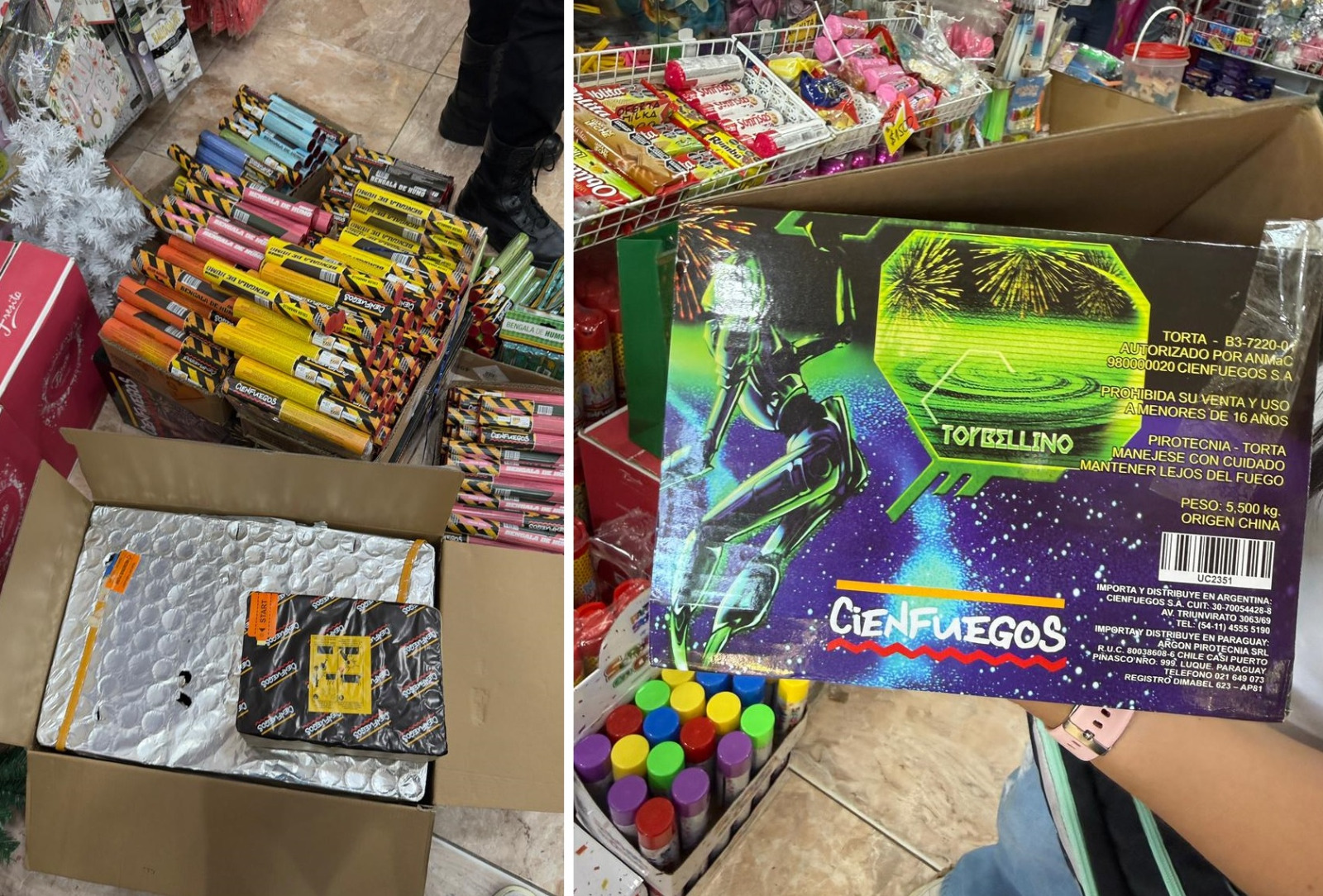 La Municipaldad clausuró un conocido local y decomisó pirotecnia por $10.000.000