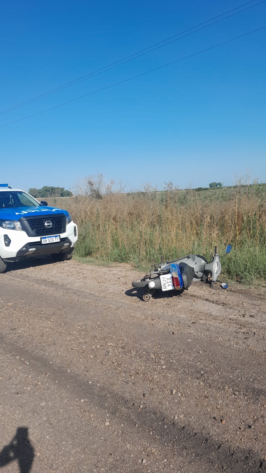 Accidente de tránsito camino a Estación Yeruá: una motociclista resultó con lesiones leves