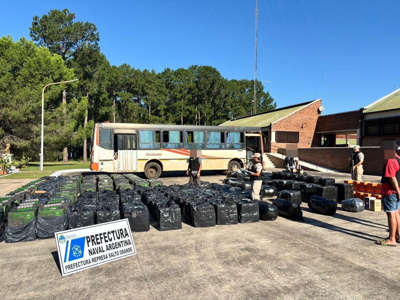 Salto Grande: Prefectura secuestró mercadería valuada en 290 millones de pesos