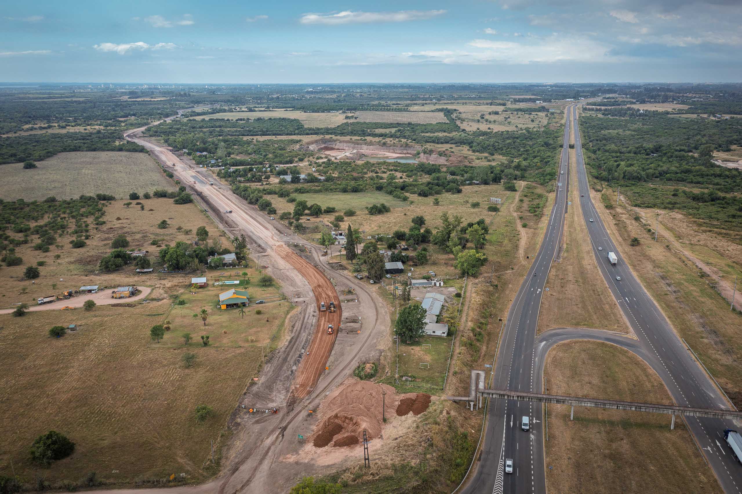 Avanza la obra del acceso norte a Concepción del Uruguay desde la autovía 14