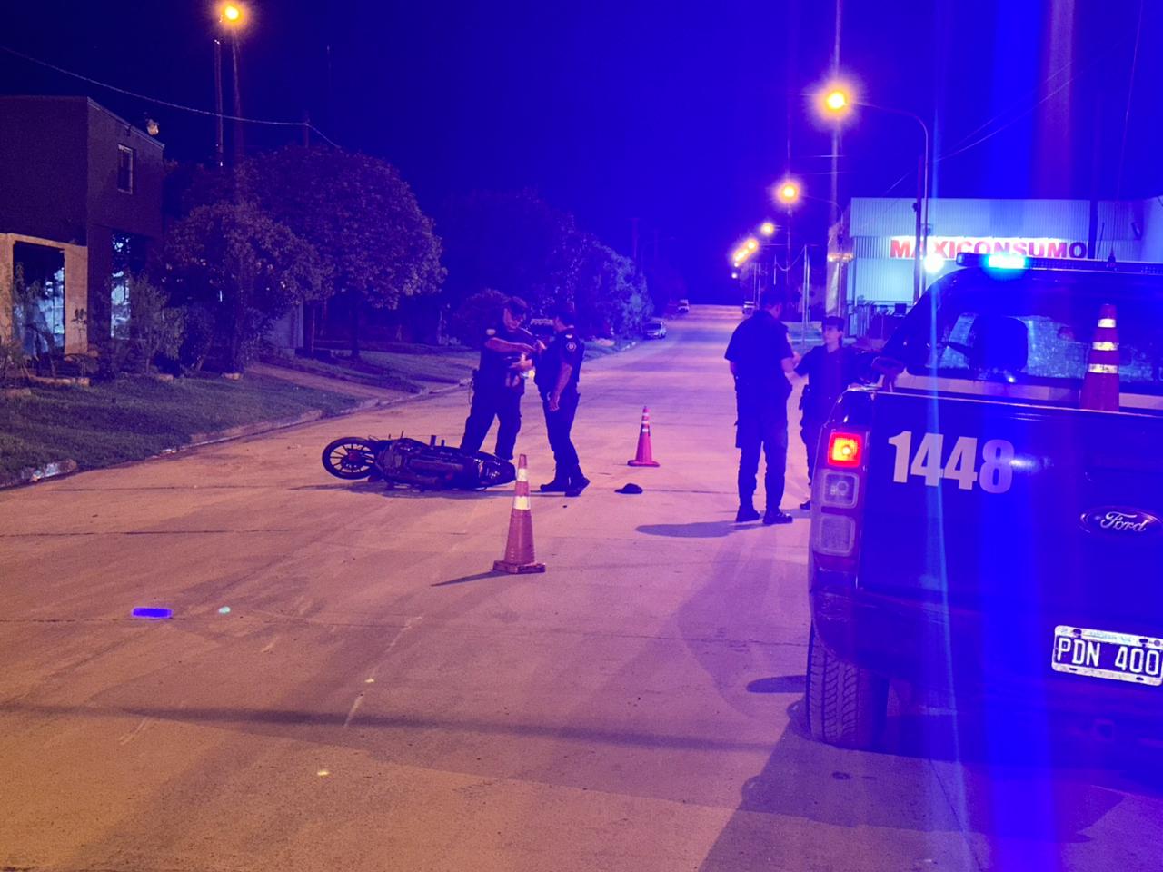 Motociclista abandonó su vehículo tras chocar en Mendiburu y 2 de Abril