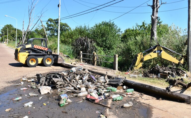 La Municipalidad realiza tareas de limpieza y saneamiento de desagües pluviales