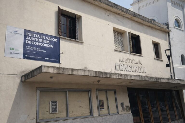 Comenzaron los trabajos para la puesta en valor del Auditorium de Concordia