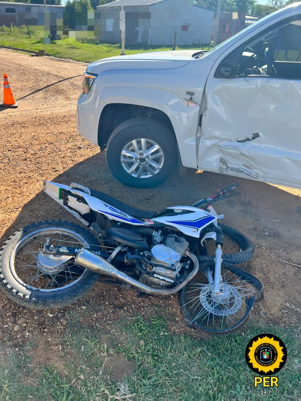 San Salvador: menor con lesiones graves tras choque entre moto y camioneta