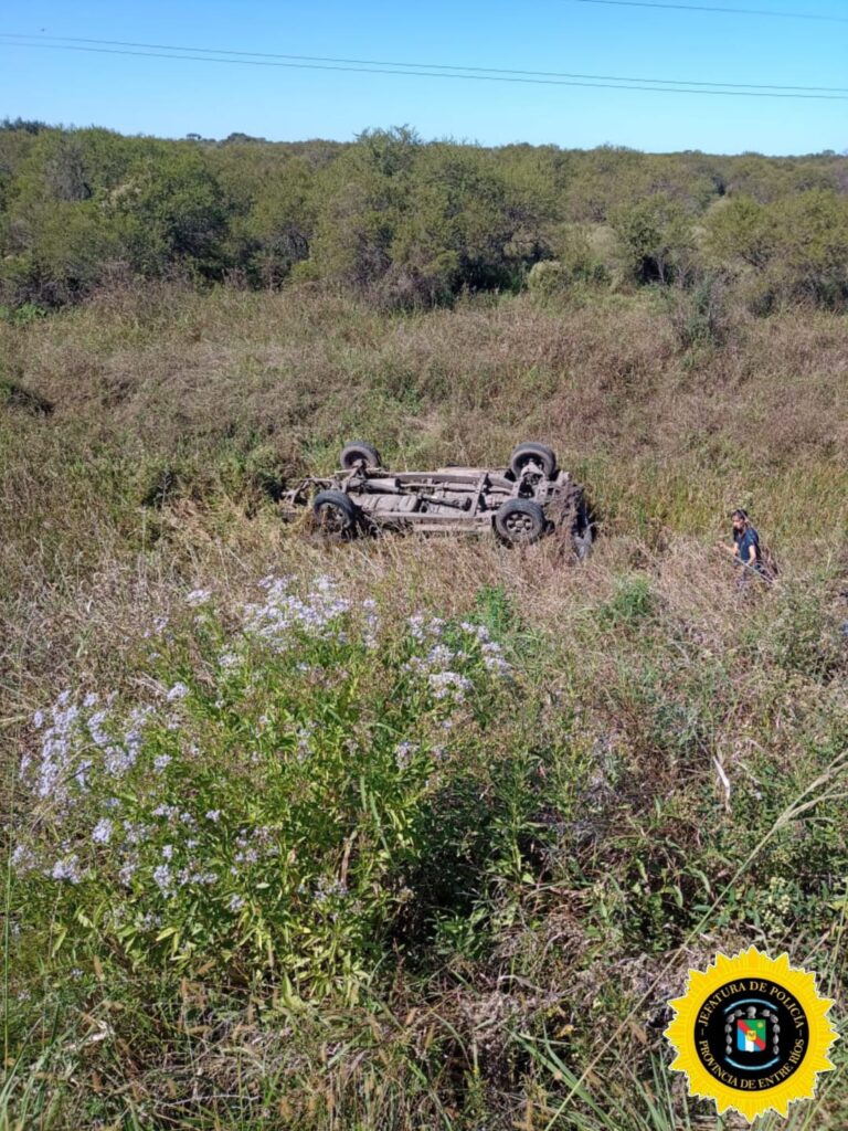 Federal: volcó una camioneta tras maniobra evasiva en Ruta Nacional 127